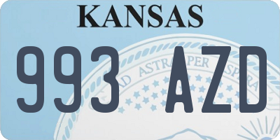 KS license plate 993AZD