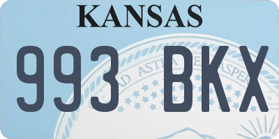 KS license plate 993BKX