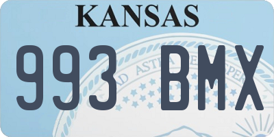 KS license plate 993BMX