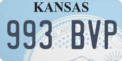 KS license plate 993BVP