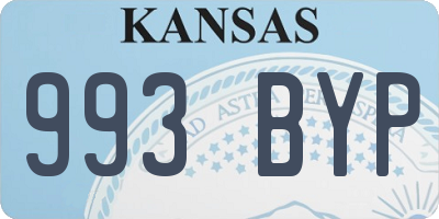 KS license plate 993BYP