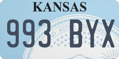 KS license plate 993BYX