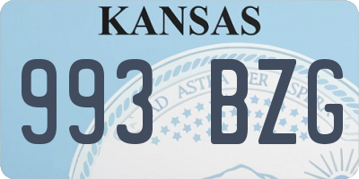 KS license plate 993BZG