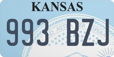 KS license plate 993BZJ