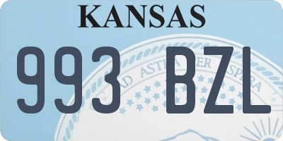 KS license plate 993BZL