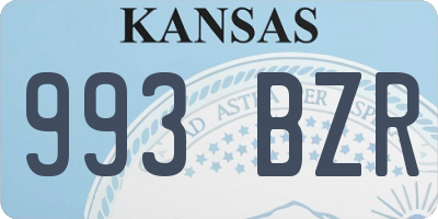 KS license plate 993BZR