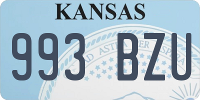 KS license plate 993BZU
