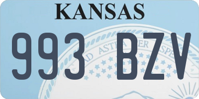 KS license plate 993BZV