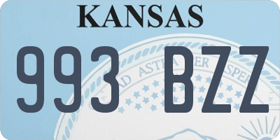 KS license plate 993BZZ