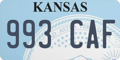 KS license plate 993CAF