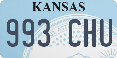 KS license plate 993CHU