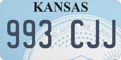 KS license plate 993CJJ