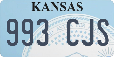 KS license plate 993CJS