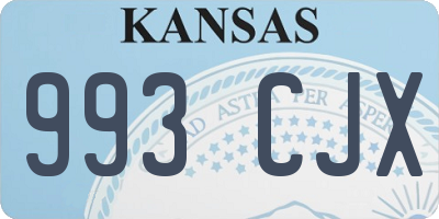 KS license plate 993CJX