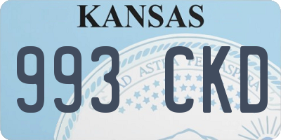 KS license plate 993CKD