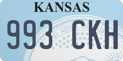 KS license plate 993CKH
