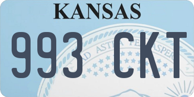 KS license plate 993CKT