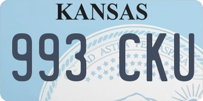 KS license plate 993CKU