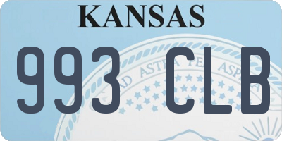 KS license plate 993CLB