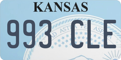 KS license plate 993CLE