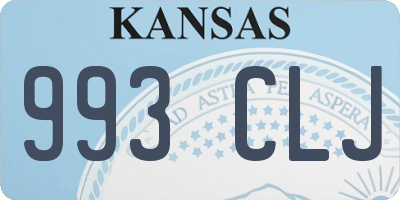 KS license plate 993CLJ