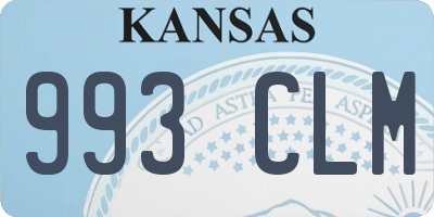KS license plate 993CLM