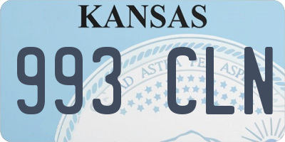 KS license plate 993CLN