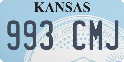 KS license plate 993CMJ