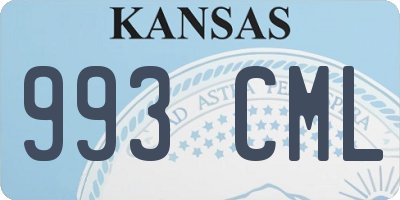 KS license plate 993CML
