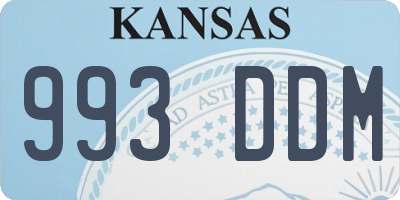 KS license plate 993DDM