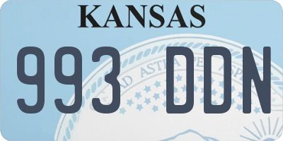 KS license plate 993DDN