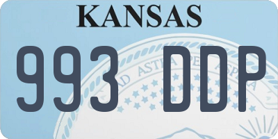 KS license plate 993DDP