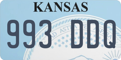 KS license plate 993DDQ