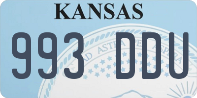 KS license plate 993DDU