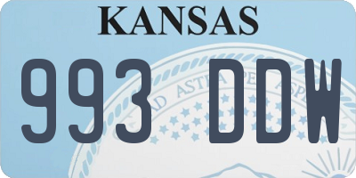 KS license plate 993DDW