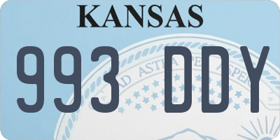 KS license plate 993DDY