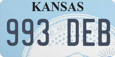 KS license plate 993DEB
