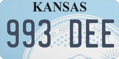 KS license plate 993DEE