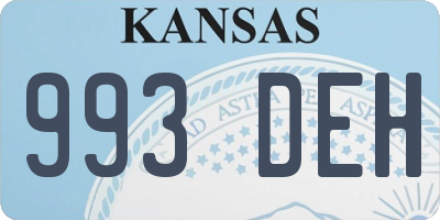KS license plate 993DEH