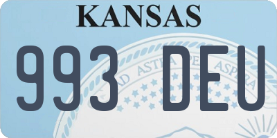 KS license plate 993DEU
