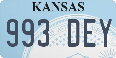 KS license plate 993DEY