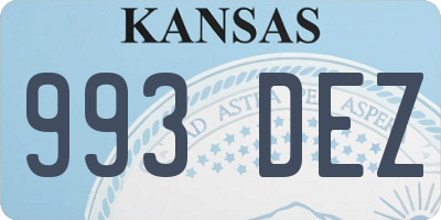 KS license plate 993DEZ