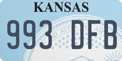 KS license plate 993DFB