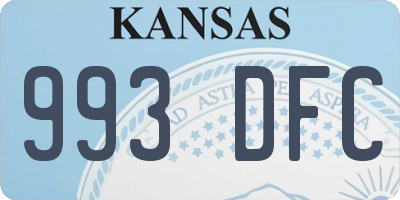 KS license plate 993DFC