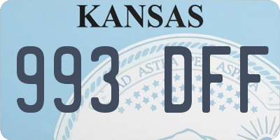 KS license plate 993DFF