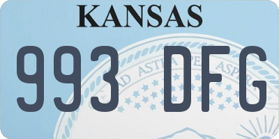 KS license plate 993DFG