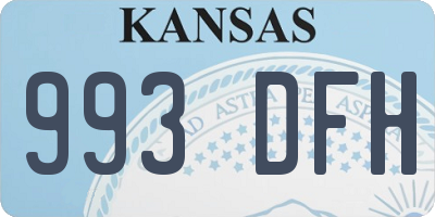 KS license plate 993DFH