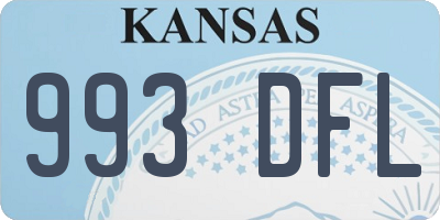 KS license plate 993DFL