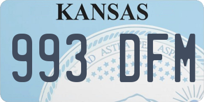 KS license plate 993DFM