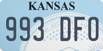 KS license plate 993DFO